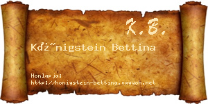 Königstein Bettina névjegykártya